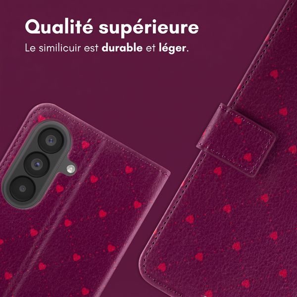 imoshion Étui de télephone portefeuille Design Samsung Galaxy A37 (5G) - Crush Check Coral Dust