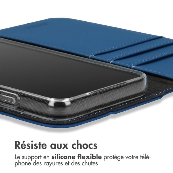 Accezz Étui de téléphone portefeuille Wallet Apple iPhone 13 Pro - Bleu foncé