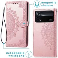 imoshion Etui de télephone Mandala Xiaomi Poco X4 Pro 5G - Rose Doré