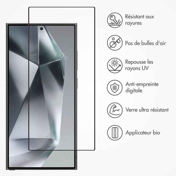 Accezz Protecteur d'écran intégral triple résistance avec applicateur Samsung Galaxy S24 Ultra