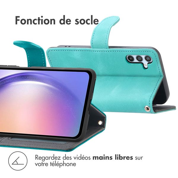 imoshion Etui de téléphone portefeuille avec cordon Samsung Galaxy A56 - Turquoise