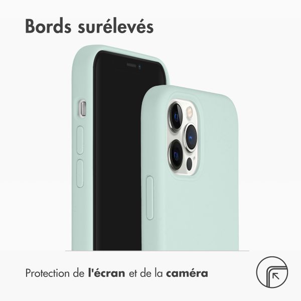 Accezz Coque Liquid Silicone Apple iPhone 12 (Pro) - Sky Blue