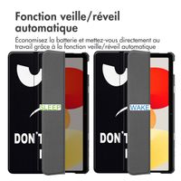 imoshion Coque tablette Trifold Xiaomi Redmi Pad SE - Don't touch