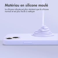 Accezz Coque Liquid Silicone avec MagSafe iPhone 15 Plus - Violet