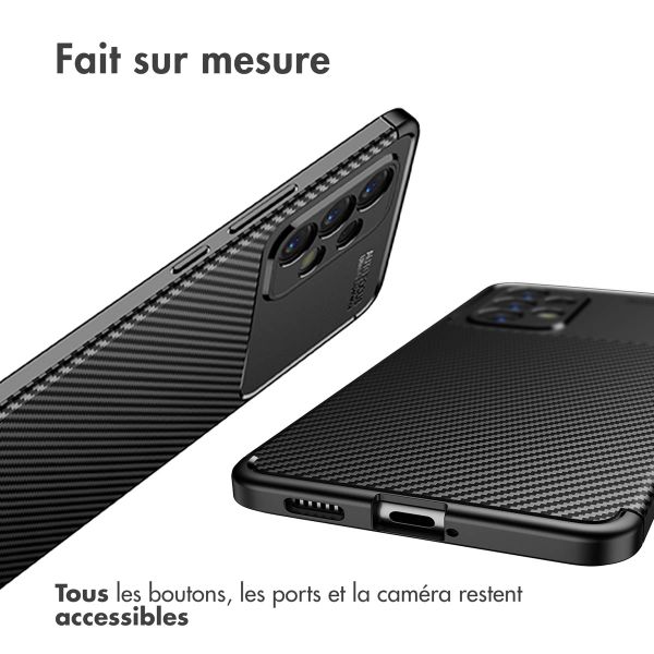 imoshion Coque silicone Carbon Samsung Galaxy A53 - Noir