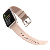 Uniq Bracelet Linus AiroSoft™ en silicone Apple Watch Series 1 t/m 9 / SE (38/40/41 mm) | Series 10 / 11 (42 mm) - Rose Pink
