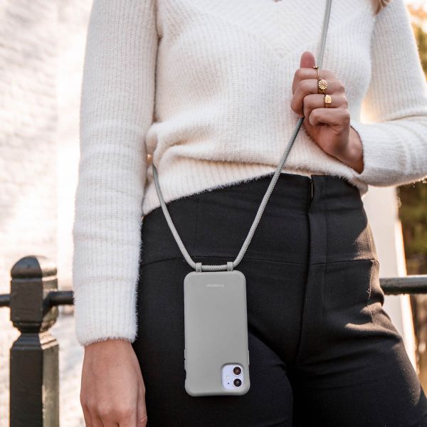 imoshion Coque de couleur avec cordon amovible Samsung Galaxy S21 FE - Gris