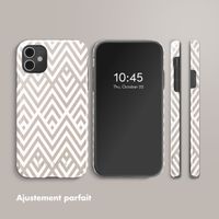 Selencia Coque arrière Vivid Tough iPhone 11 - Beige Zigzag