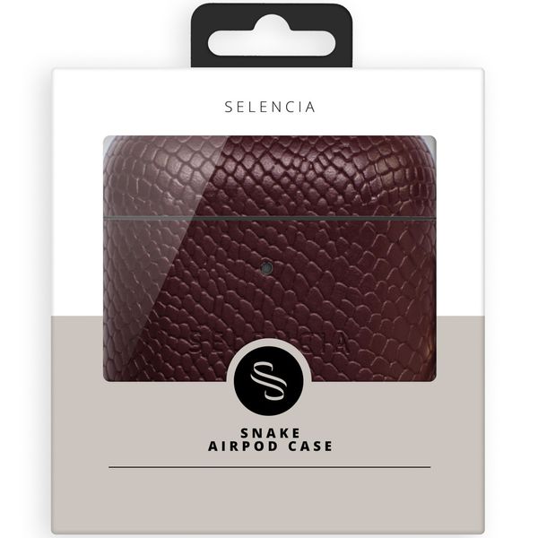 Selencia Coque Serpent Yara Apple AirPods 1 / 2 - Rouge foncé