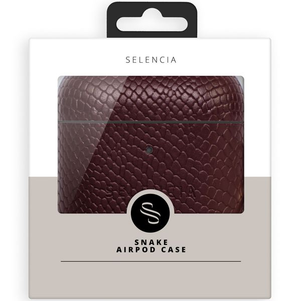 Selencia Coque Serpent Yara AirPods 1 / 2 - Rouge foncé