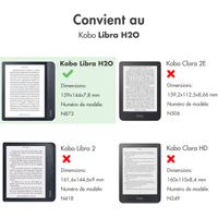 imoshion Étui de liseuse portefeuille Pliable Kobo Libra H2O - Bleu foncé