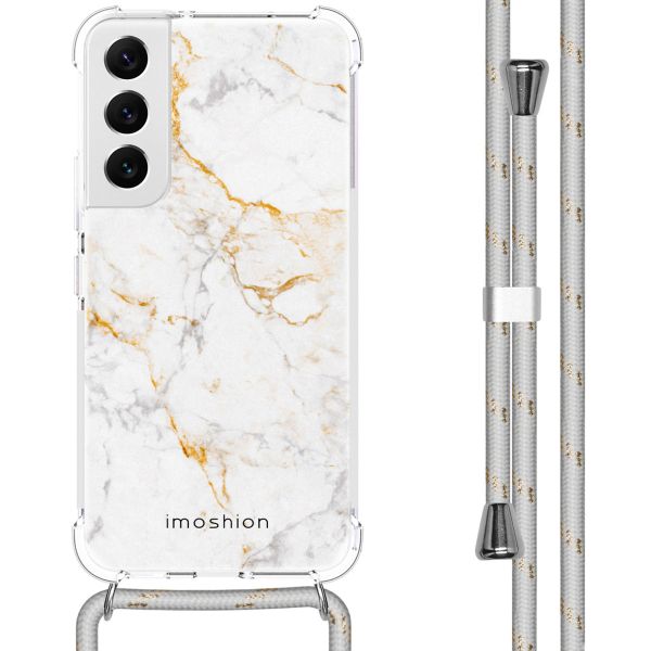 imoshion Coque Design avec cordon Samsung Galaxy S22 - White Marble