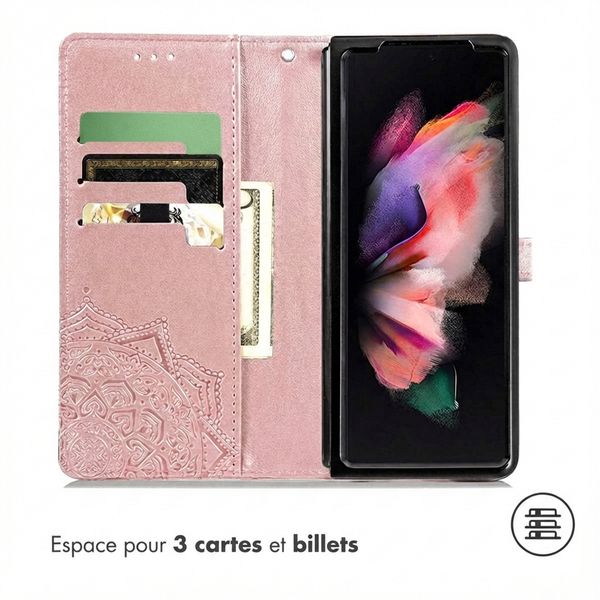imoshion Etui de télephone Mandala Samsung Galaxy Z Fold 5 - Rose Doré