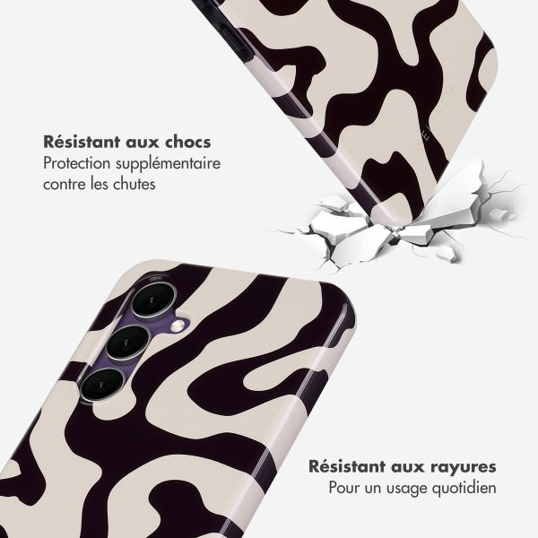 Selencia Coque arrière Vivid Samsung Galaxy S24 FE - Art Wave Black
