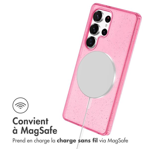 imoshion Coque Pailletée avec MagSafe Samsung Galaxy S24 Ultra - Paillettes Rose