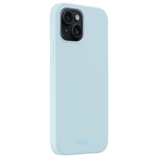 Holdit Coque Silicone iPhone 15 - Mineral Blue