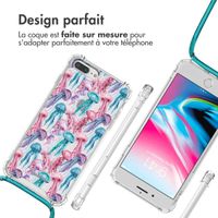 imoshion Coque Design avec cordon Apple iPhone 8 Plus / 7 Plus - Jellyfish Watercolor