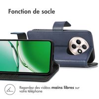 imoshion Étui de téléphone portefeuille Luxe Oppo Reno 12F 5G - Bleu foncé