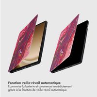 Selencia Coque tablette Vivid Samsung Galaxy Tab A9 Plus - Marble Plum