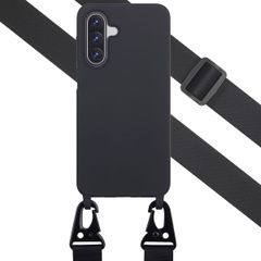 Selencia Coque silicone avec cordon amovible Samsung Galaxy A17 - Noir