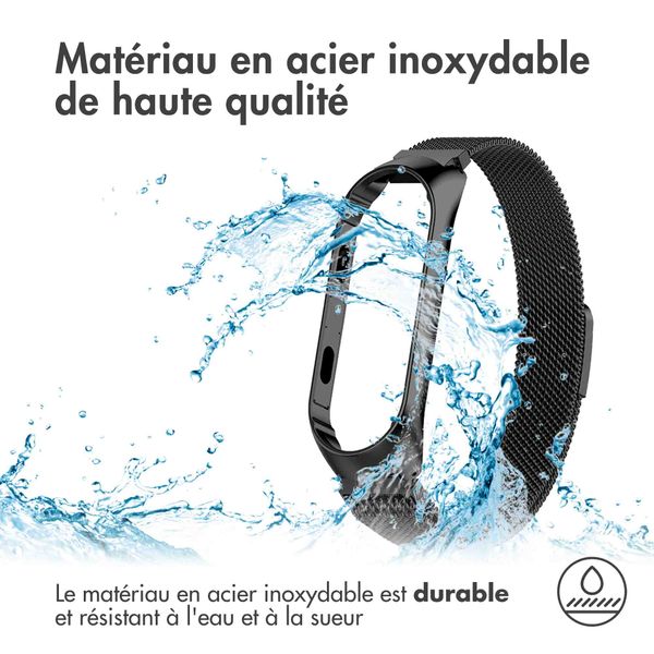 imoshion Bracelet magnétique milanais Xiaomi Mi Band 3 / 4 - Noir