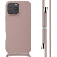 imoshion Coque en silicone avec cordon Apple iPhone 16 Pro Max - Sand Pink