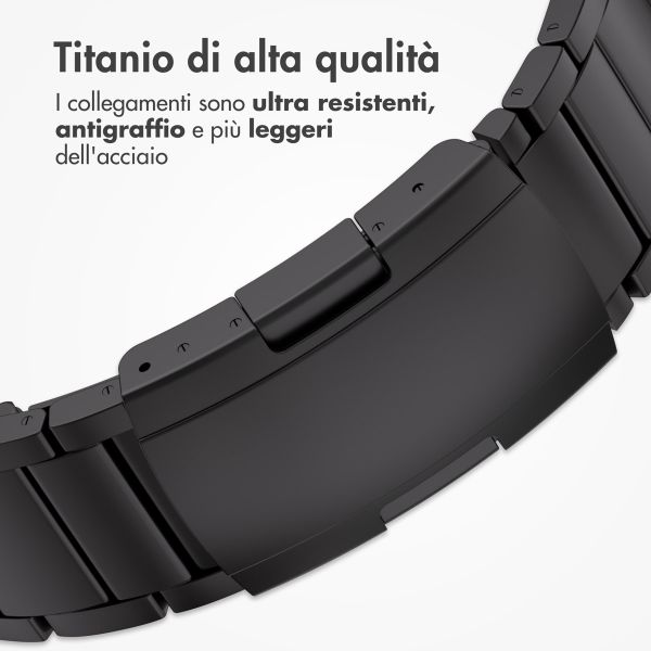 Accezz Bracelet en acier Titane mat Apple Watch | 38/40/41/42 mm - Noir