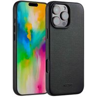 Accezz Coque arrière en cuir avec MagSafe Apple iPhone 16 Pro Max - Onyx Black
