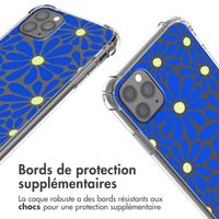 imoshion Coque Design avec cordon iPhone 11 Pro Max - Cobalt Blue Flowers Connect