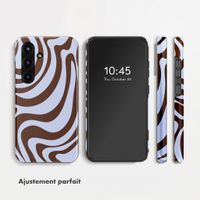 Selencia Coque arrière Vivid avec MagSafe Samsung Galaxy S25 - Dream Swirl Chocolate