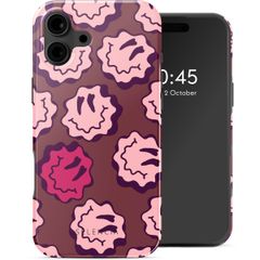 Selencia Coque arrière Vivid avec MagSafe Apple iPhone 16 - Wavy Smiley Pink