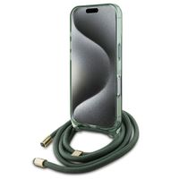 Guess Coque MagSafe IML avec crossbody cord iPhone 16 - Vert