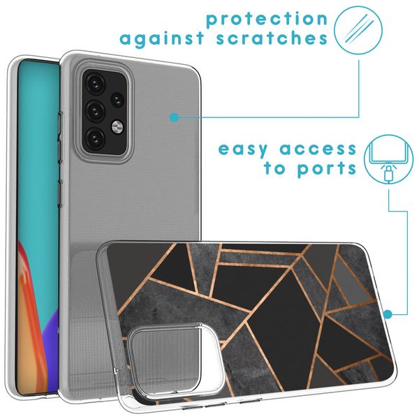 imoshion Coque Design pour Samsung Galaxy A52(s) (5G/4G) - Black Graphic