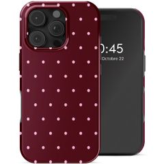 Selencia Coque arrière Vivid Apple iPhone 16 Pro Max - Happy Dots Burgundy