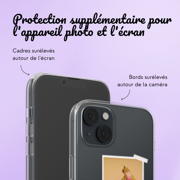 Coque personnalisée avec pellicule N°2 iPhone 14 - Transparent