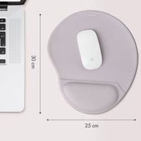 imoshion Tapis de souris ergonomique - Tapis de souris avec repose-poignet - 30 x 25 cm - Gris