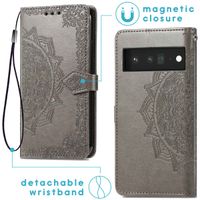 imoshion Etui de téléphone portefeuille Mandala Google Pixel 6 - Gris