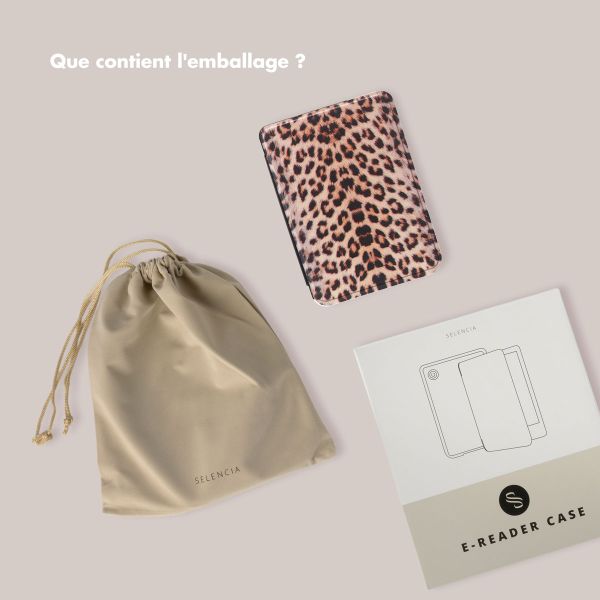 Selencia Étui de liseuse portefeuille Vivid Kobo Clara Colour / Clara BW - Wild Leo
