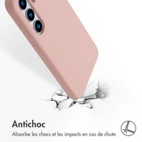 Accezz Coque Liquid Silicone avec MagSafe Samsung Galaxy S25 - Rose