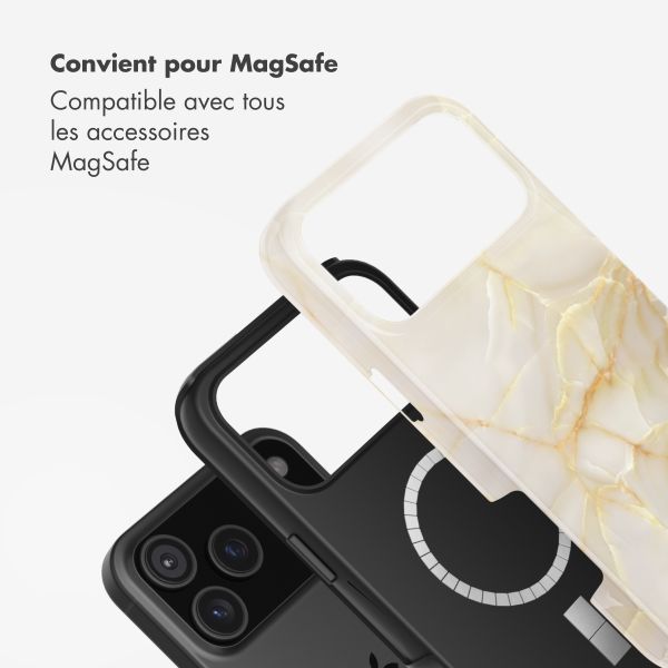 Selencia Coque arrière Vivid avec MagSafe Apple iPhone 17 Pro Max - Golden Beige Marble