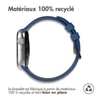 imoshion ﻿Boucle de bracelet de sport en silicone Apple Watch Series 1-9 / SE - 38/40/41 mm / Series 10 - 42 mm - Bleu / Noir