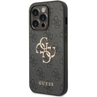 Guess Coque 4G Metal Logo Backcover iPhone 14 Pro Max - Gris