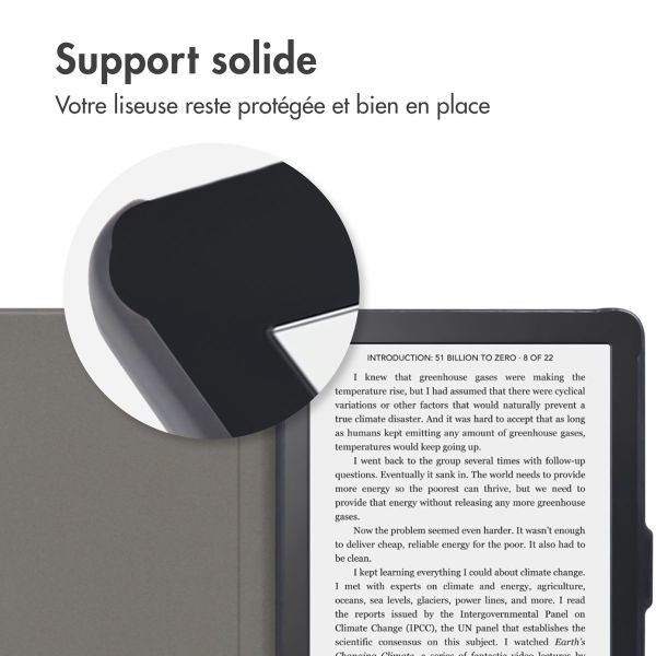 imoshion Design Slim Hard Case Sleepcover Kobo Clara 2E / Tolino Shine 4 - Blossom Watercolor Black