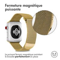 imoshion Bracelet magnétique milanais Apple Watch Series 1-10 / SE / Ultra (2) - 42/44/45/46/49 mm - Taille S - Dorée