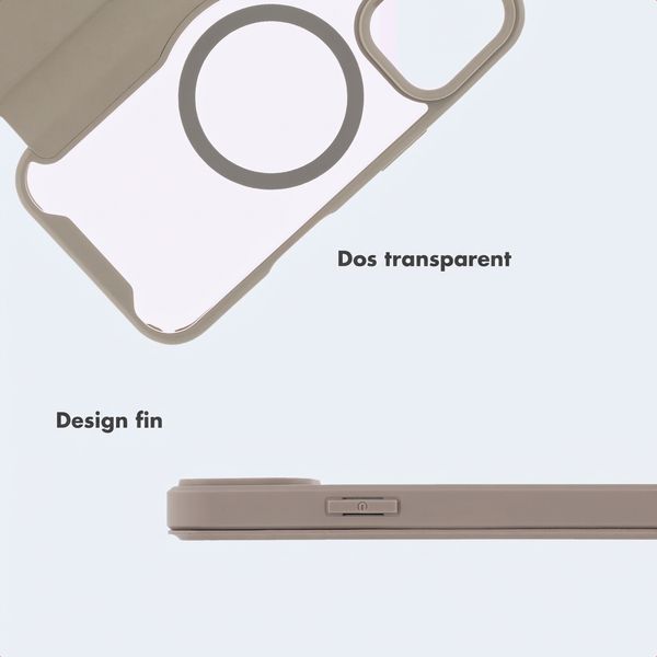 imoshion Bookcase transparente avec MagSafe Apple iPhone 15 - Beige