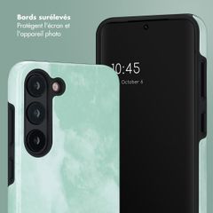 Selencia Coque arrière Vivid Samsung Galaxy S23 - Marble Grayed Jade