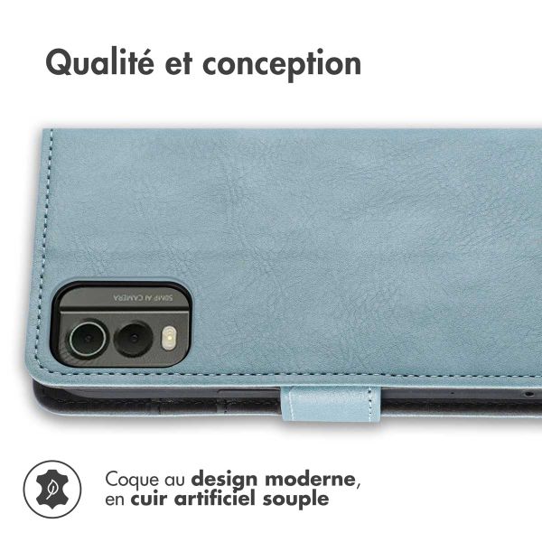 imoshion Étui de téléphone portefeuille Luxe Nokia C32 - Bleu clair