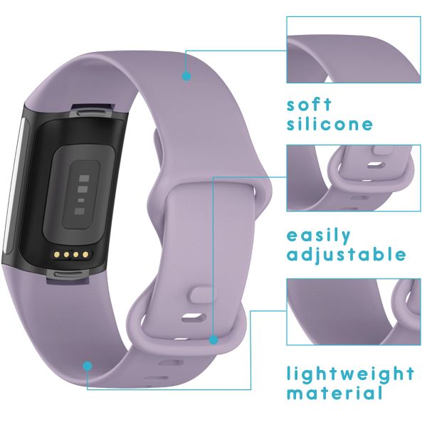imoshion Bracelet silicone Fitbit Charge 5 / Charge 6 - Taille L - Lavande