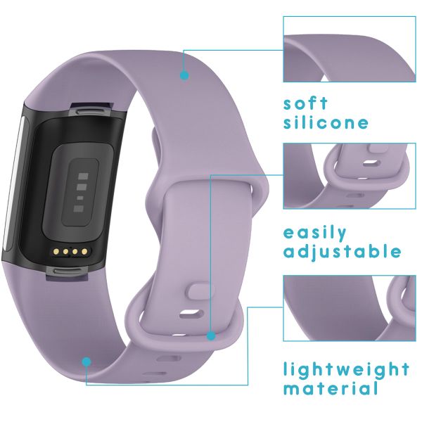 imoshion Bracelet silicone Fitbit Charge 5 / Charge 6 - Taille L - Lavande