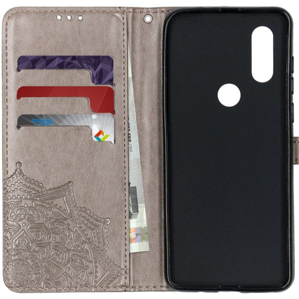 Etui de téléphone portefeuille Mandala Motorola One Vision